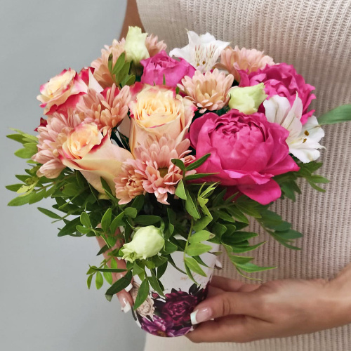 Стаканчик с цветами "Малинка" арт. 53034