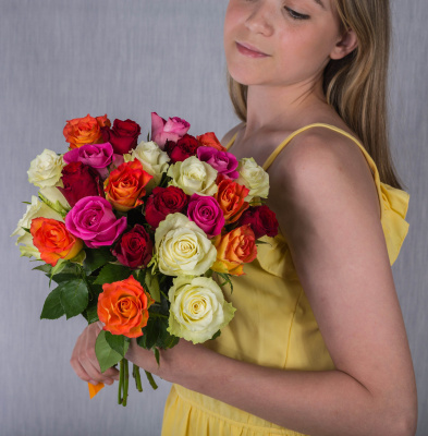 Букет из 25 Роз Кения Микс 7313