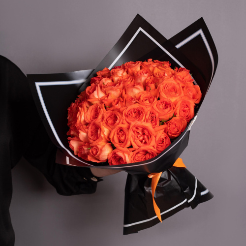 Букет из 51 оранжевой розы Кения 28448-О