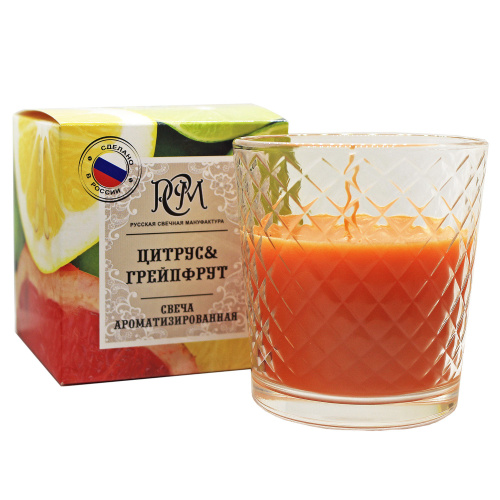 Свеча в стакане ЦИТРУС & ГРЕЙПФРУТ 30 ч