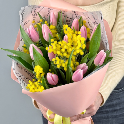 Тюльпаны с мимозой (13) 46411